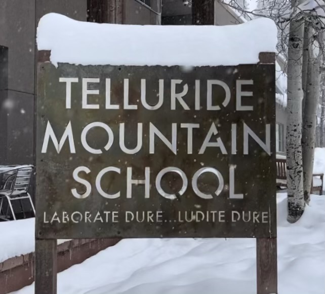 Telluride Mountain School Sign 