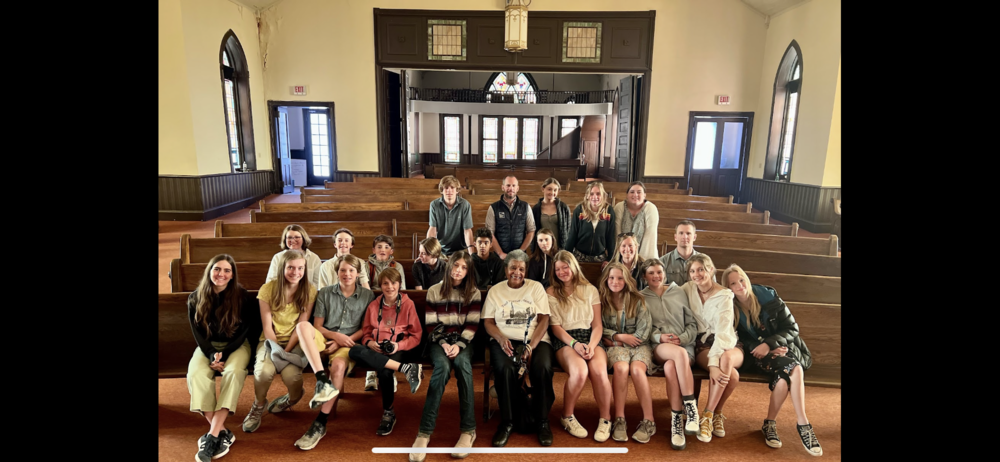 TMS Students at a church